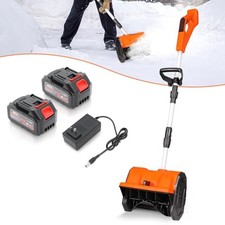 Cordless Snow Shovel 13", 48V 600W, 2 4.0Ah Batteries  Quick Small Orange