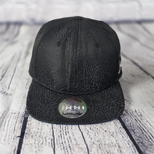 Air Jordan True OG Cement Elephant Jumpman Hat Snapback Cap Men Black