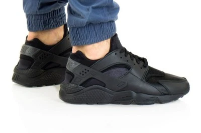 DD1068-002 NIKE AIR HUARACHE NOIR CHAUSSURES DE SPORT POUR HOMMES TRIPLE... - Photo 1/3