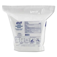Purell 911802 6 in. x 8 in. Hand Sanitizing Wipes - White, (2/Carton) New