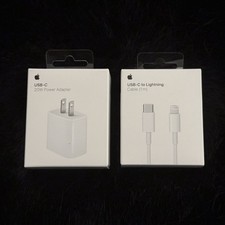 Apple USB-C 20W Power Adapter White MWVV3AM/A  Lightening Cable 1m 