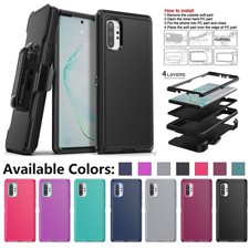 For Samsung Galaxy Note 10 10 5G Case Heavy Duty 3in1 Layers Cover Holster Clip
