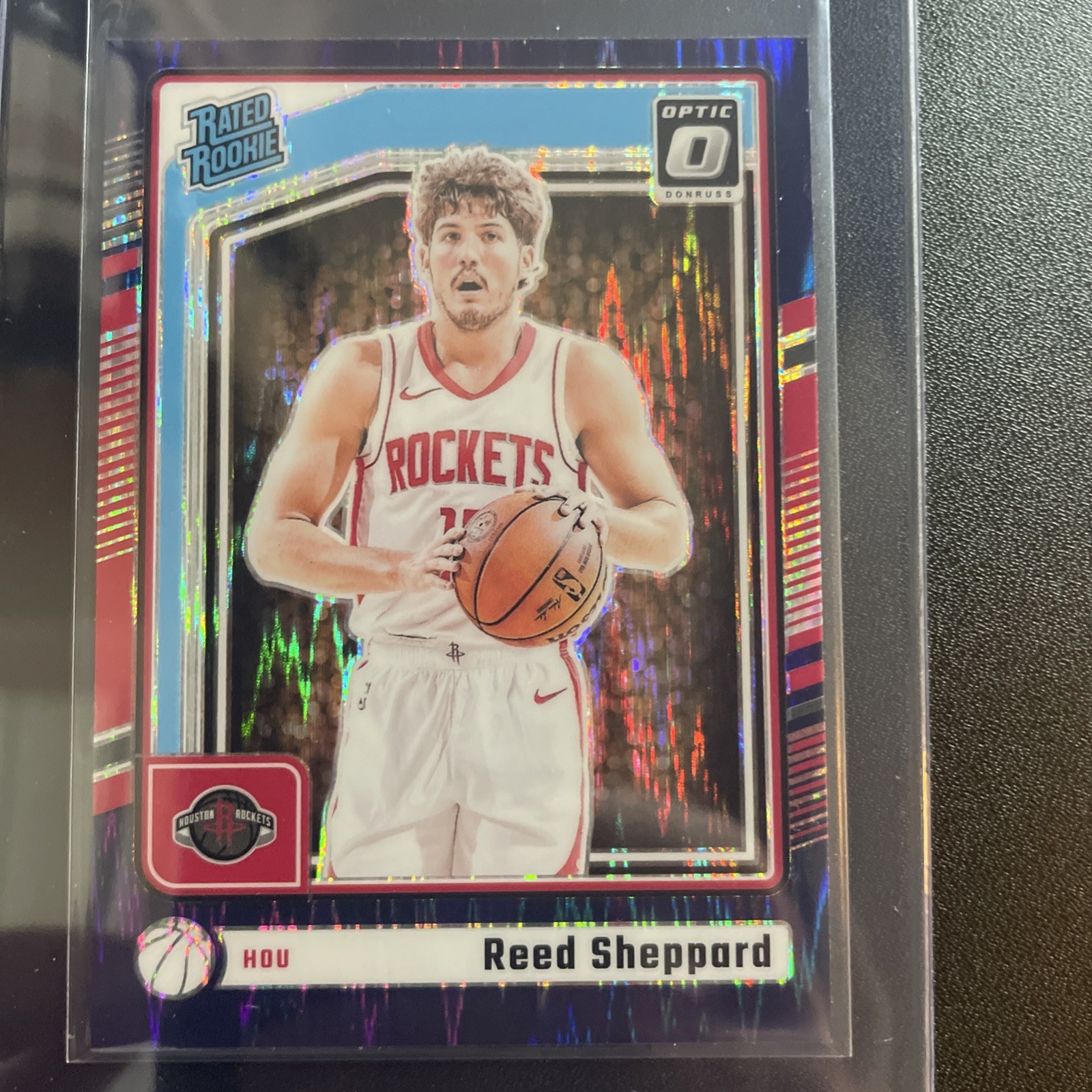 2024-25 Panini Donruss Optic Rated Rookie Reed Sheppard #255 Purple Shock Prizm