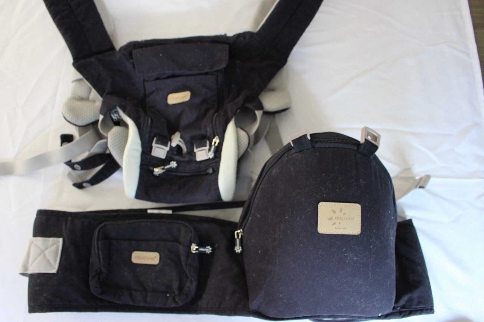 Fruiteam Baby Carrier 6-in-1 Baby Carrier with Waist Stool One Size Fits All