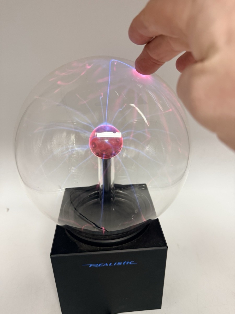 その他 RadioShack ILLUMA STORM Vtg Realistic Illuma Storm Plasma Globe Music Activation Radio
