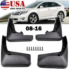 FOR 2008-2016 TOYOTA VENZA 4 PCS FRONT + REAR SPLASH GUARD MUD FLAPS SET