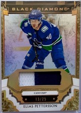 2023-24 UD Black Diamond Hockey #BDB-EP Premium Relics Elias Pettersson /25
