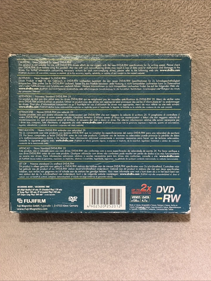 Fujifilm DVD-RW JEWEL CASE X 4 PACK (4.7GB 2X) - Image 3 of 4