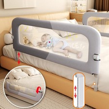 60-Inch Foldable Toddler Bed Guard Rail - Swing-Down, No Gap, Universal Fit