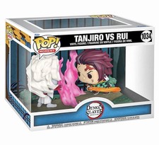 Funko POP Tanjiro vs Rui Diorama Figura Demon Slayer #1034 Animación Momento