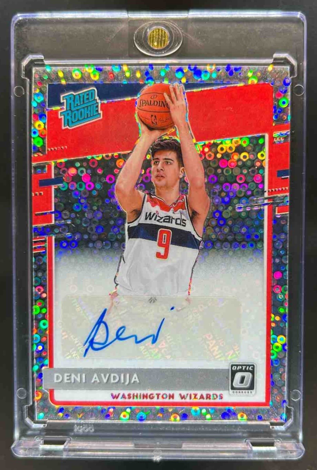 2020-21 Donruss Optic Deni Avdija Rated Rookies Fast Break RC Auto #159 Wizards