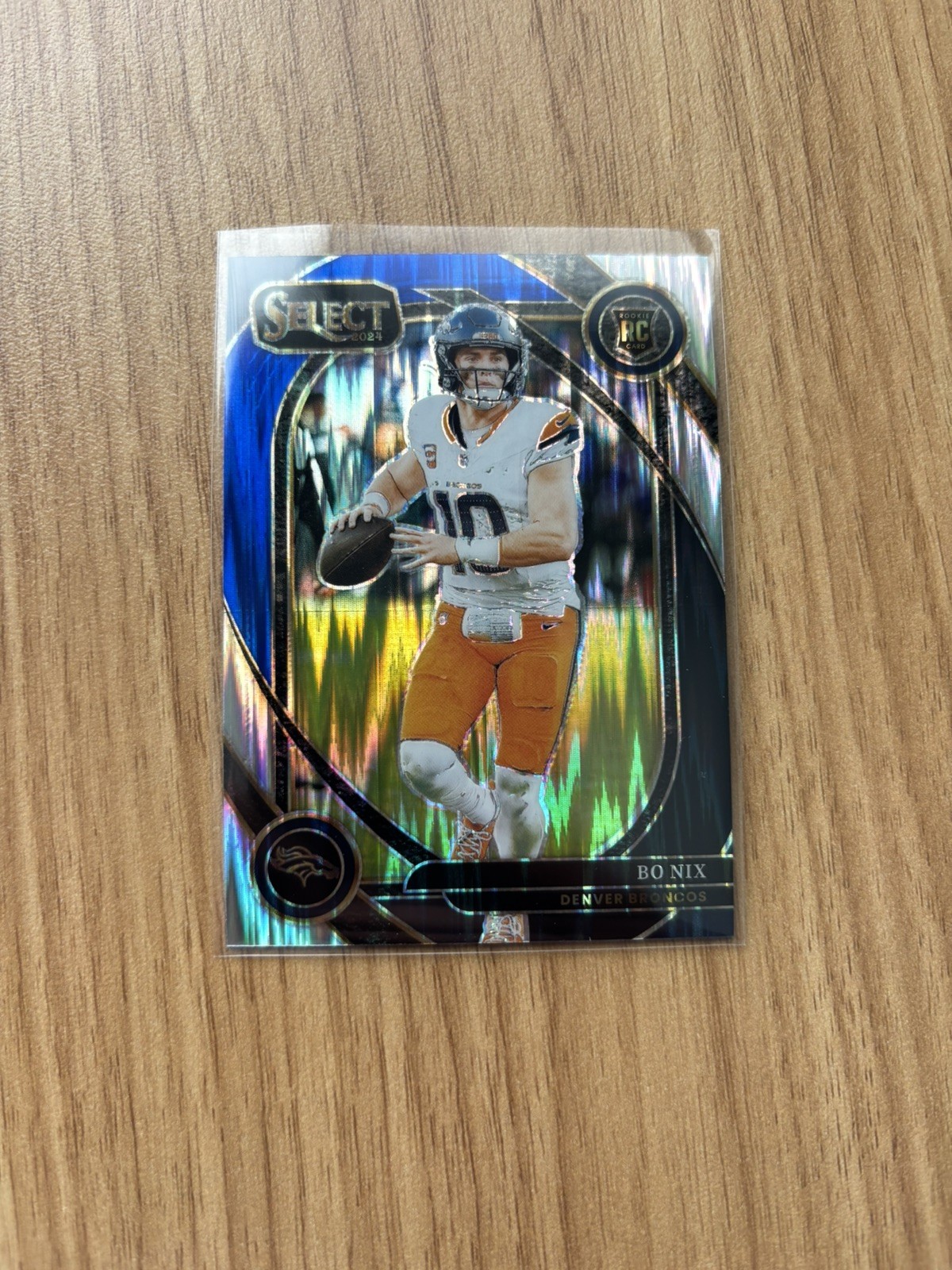 2024 Panini Select - Bo Nix Denver Broncos Blue/Black shock RC Prizm, Club Level