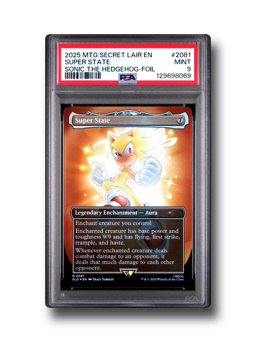 2025 MTG SECRET LAIR SONIC THE HEDGEHOG BORDERLESS FOIL 2081 SUPER