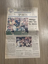 Vintage 1991 Pioneer Press Sports Vikings Win, Packers Beat Bucs, Saints Lose