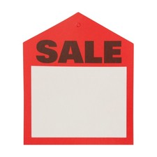 SSWBasics Small Oversized Red Sale Price Tags - 3 ¼”W x 4"H - Pack of 50