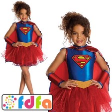 Rubies Official Supergirl Tutu DC Super Hero Girls Fancy Dress Costume New
