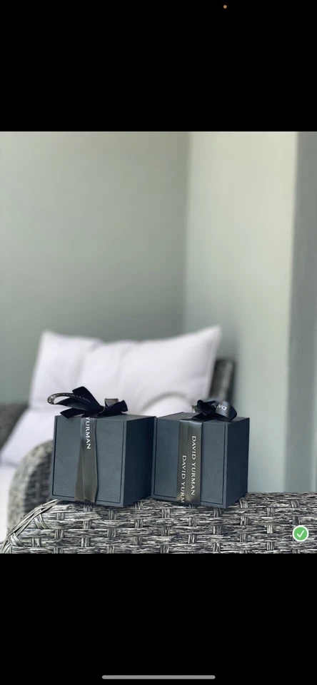 David Yurman Plata Esterlina Hombre Streamline 3 Filas Diamante Negro Talla 6.5 y 7.5 Foto 2 de 4