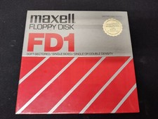 NOS new old stock box of 10 Vintage Maxell Gold Standard FD1 8 inch Floppy Discs