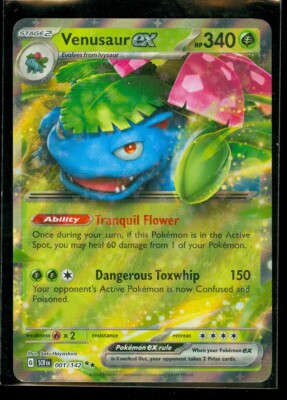 Pokemon VENUSAUR EX 001/142 - Stellar Crown - ULTRA RARE HOLO - - MINT