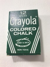 Crayola Colored Chalk No 816 Binney  Smith 12 Sticks NOS Original Box VTG