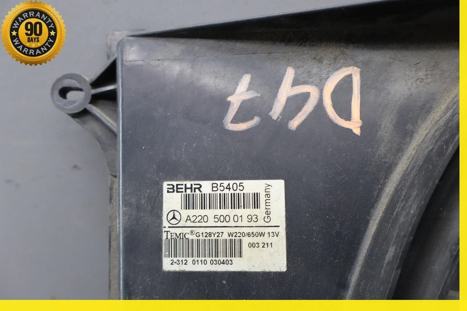 02-06 Mercedes S430 CL500 CL55 AMG W220 двигателя охлаждения вентилятор плащ 650 Вт оригинальный - Изображение 4 из 4