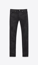 Saint Laurent D02 Jeans Coated Black Denim - 30, 32, 34, 36 & 38 - BNWT, £635