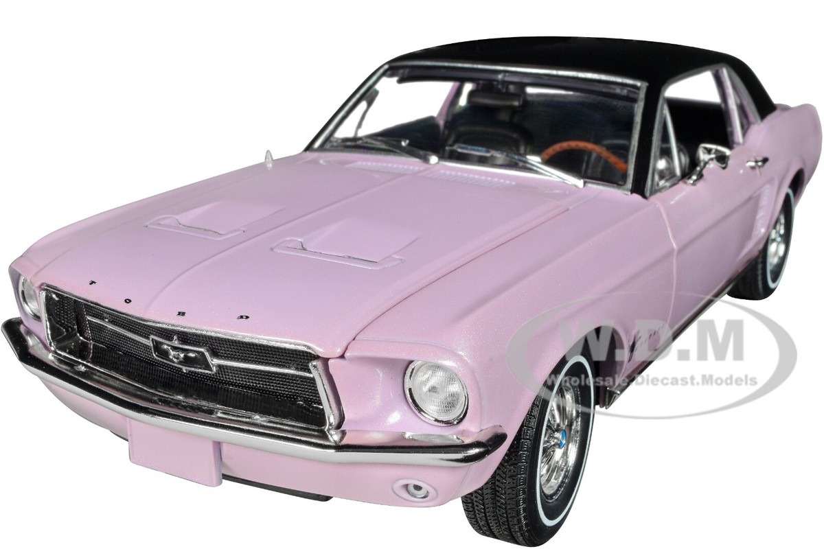 1967 FORD MUSTANG COUPE EVENING ORCHID PINK 1/18 DIECAST CAR BY