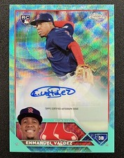 79/199 Enmanuel Valdez Auto Topps Chrome RC Aqua Wave Refractor Rookie Autograph