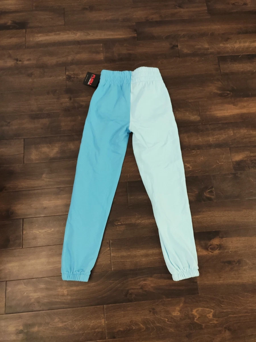 NWT Baby Blue FUBU Color Block Sweatpants Size XS Jogger Pants