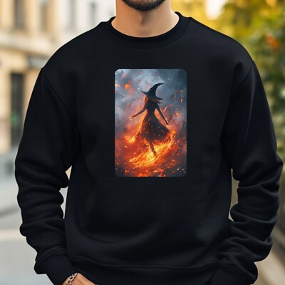 Witch On Fire Sweatshirt Cosy And Perfect For Any Occasion S To 4XL