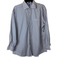 Tommy Hilfiger Mens Blue Long Sleeve Dress Shirt 16.5 32/33 Large