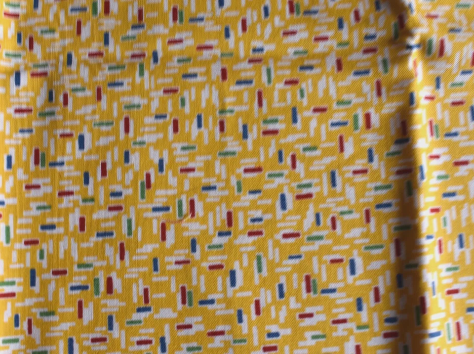 PLAY ALL DAY MULTI STICKS ON YELLOW MODA FABRICS 100% COTTON FABRIC 10X43" - Image 2 of 2