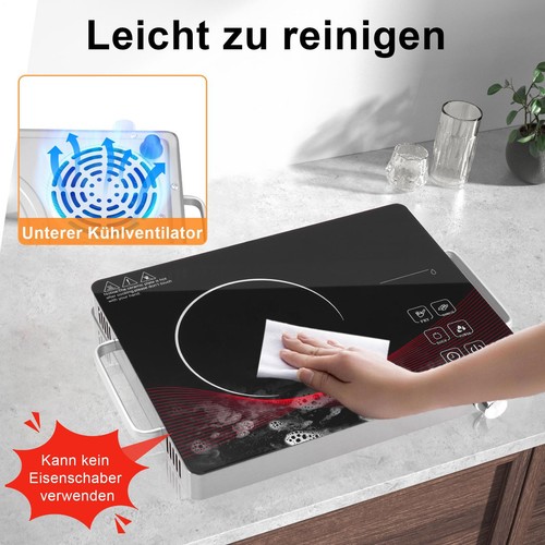 Kochplatte Einzelkochplatte Glaskeramik Infrarot Herdplatte Kochfeld elektrisch - Bild 6 von 11