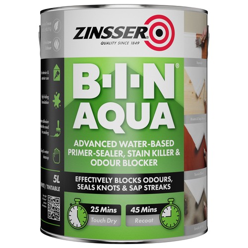 Zinsser BIN Aqua Primer Sealer Stain Killer Paint White eBay