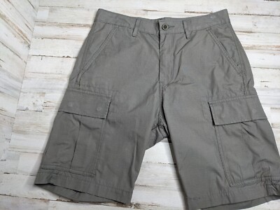Levis Men s Gray Cargo Ripstop Shorts Sz 29 fits 30x9 White Tab Outdoor Hiking