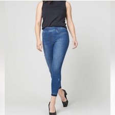 SPANX Distressed Ankle Skinny Jeans, Medium Wash