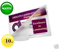 Hot Laminating Pouches 2-1/8 x 3-3/8 Credit Card [500/pack] 10 Mil Matte/Matte