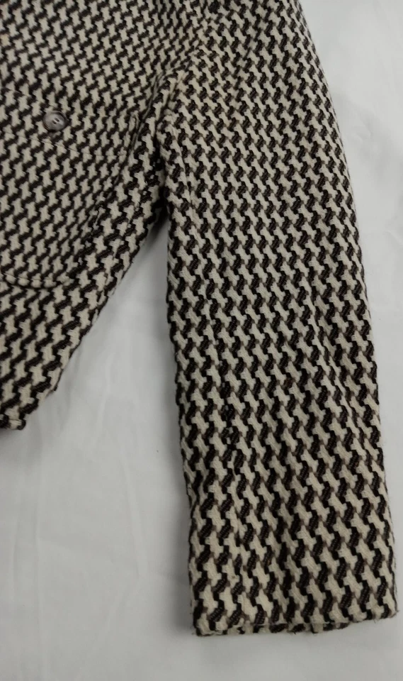 Vintage Moods by Krizia Women’s Tweed Jacket Sz 4 Wool Black White Bottons   Foto 2 de 4
