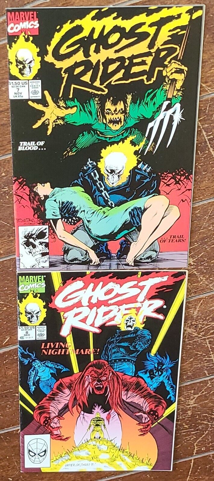 Ghost Rider #7 & #8, (1990, Marvel): Free Shipping!
