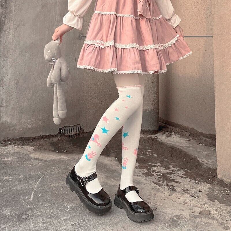 Japanese Women cute Lolita Thigh High stockings cos Knee Japanese Women cute Lolita Thigh High stockings cos Knee