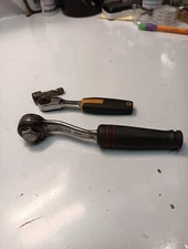2 Vintage Ratchets,1/4 Drive Ampro C-rv  ,no Name On The Other ,like A Nut Drive