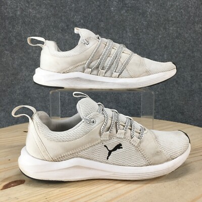 Puma Shoes Womens 7 Puma Prowl Alt Knit Sneakers White Mesh Lace Up 194169-01