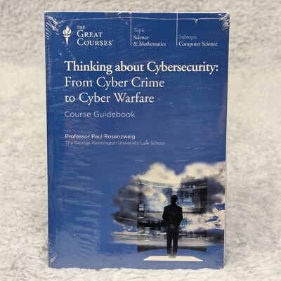 New The Great Courses: THINKING ABOUT CYBERSECURITY 3-Disc DVD & Guidebook