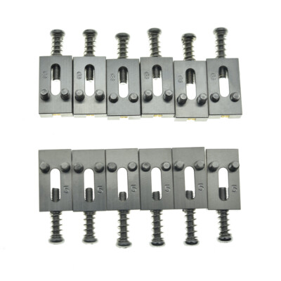 KAISH Premium Stainless Steel Guitar Bridge Roller Saddles for Strat/Telecaster