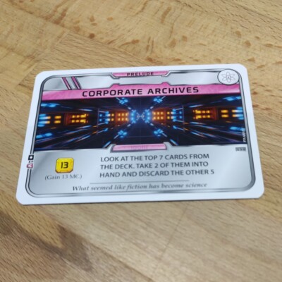 Terraforming Mars: Autumn 2022 Prelude Promo Card Corporate Archives