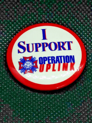 Vintage VFW I Support Operation Uplink Pin ~ Ships FREE