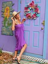 Purple BEACH SARONG BEACH COVER UP SWIMSUIT COVER UP Bathing Suit Cover Up PAREO