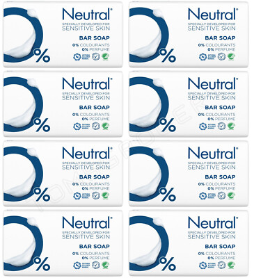8 NEUTRAL 0% Specially Developed Bar Soap for SENSITIVE SKIN Allergy Certified