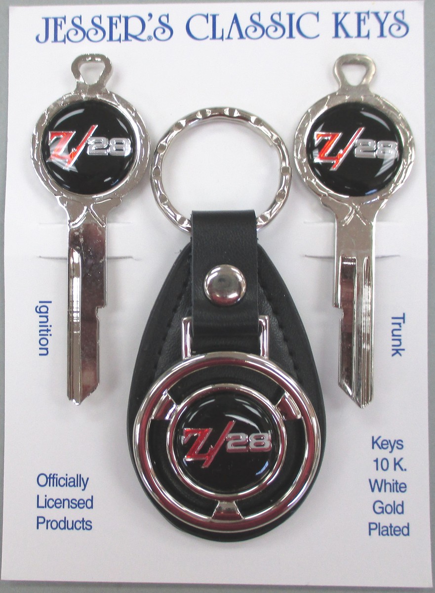 Z28 Chevrolet Camaro Deluxe Classic White Gold Keys 1967 1971 1975