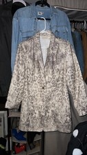 chicos blazer. NWT. Size 1 Animal Print Black N Cream